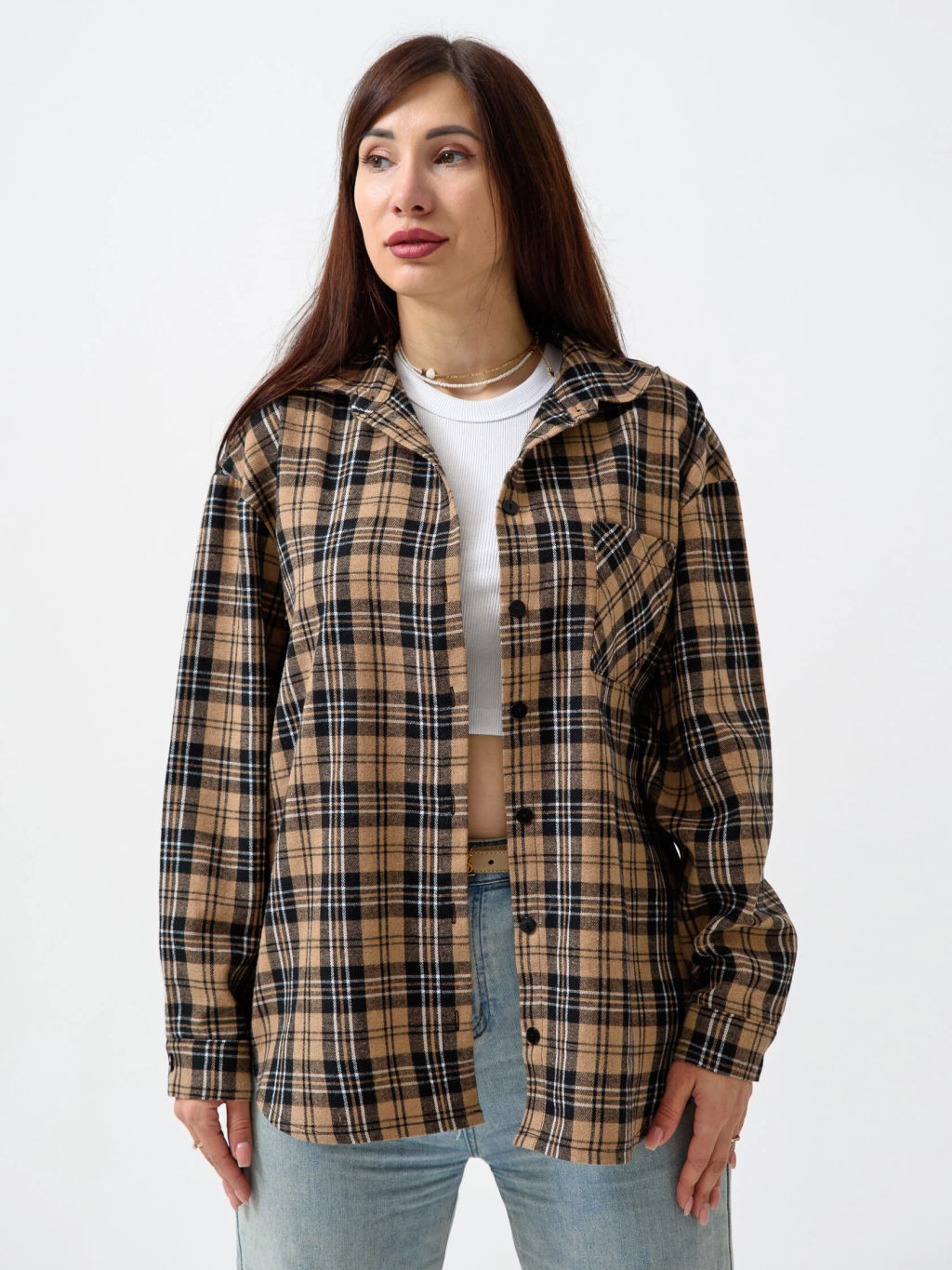 ФЛАНЕЛЬ Рубашка женская Имидж - Оптима фото 3