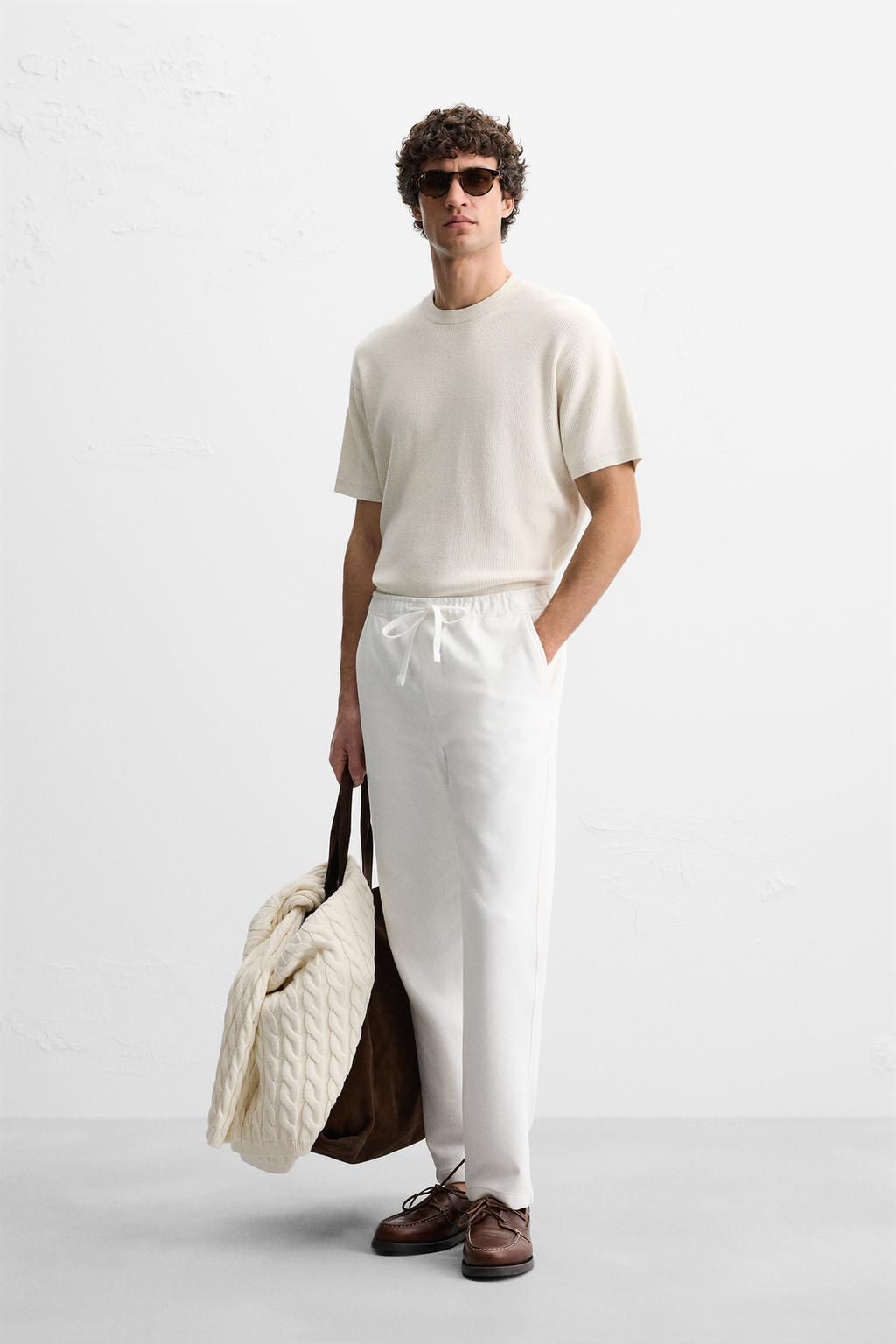 COMFORT FIT JOGGER WAIST TROUSERS - Zara фото 27