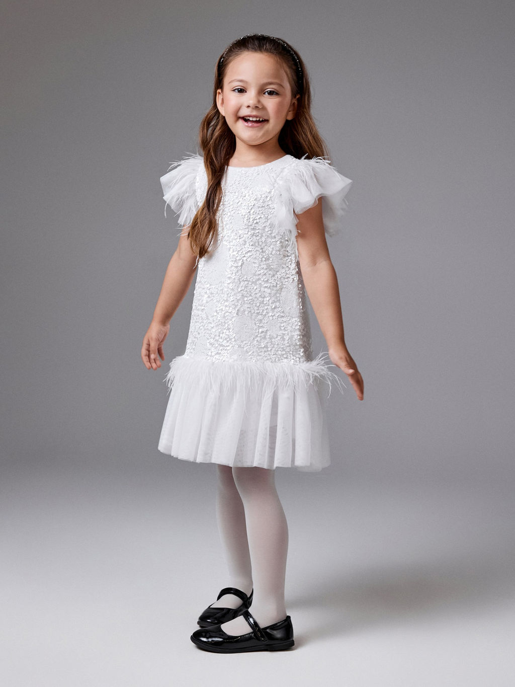 ACOOLA / Платье детское для девочек Sticks белый  фото 2