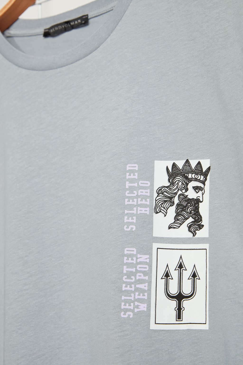 TRENDYOL MAN Lacivert Oversize/Genis Kesim K?sa Kollu Sanat Bask?l? 100% Pamuklu T-Shirt TMNSS21TS3559 - Trendyolmilla фото 9