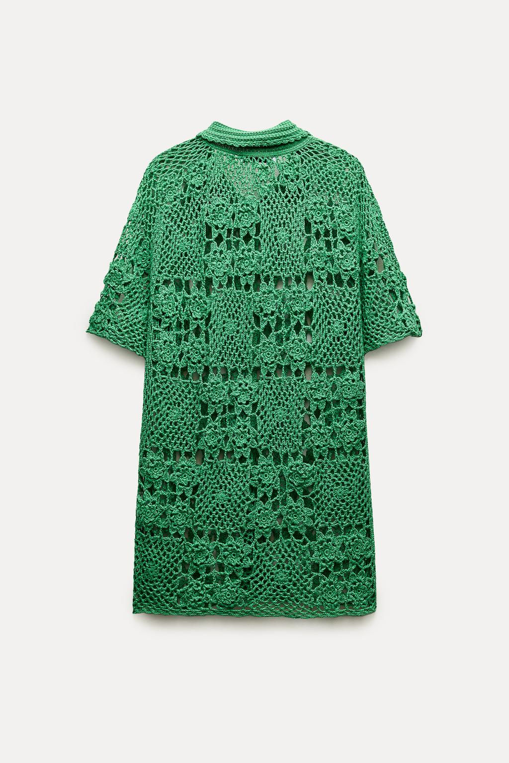 CROCHET KNIT POLO SHIRT - Zara фото 6