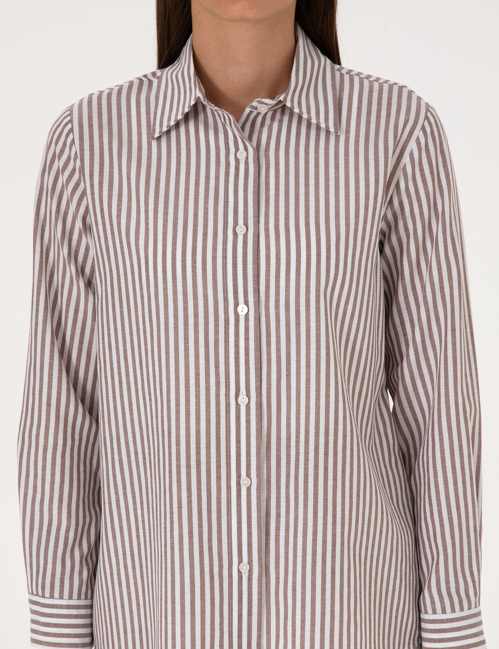 Kahverengi Comfort Fit Uzun Kollu G_mlek - Pierre cardin фото 6