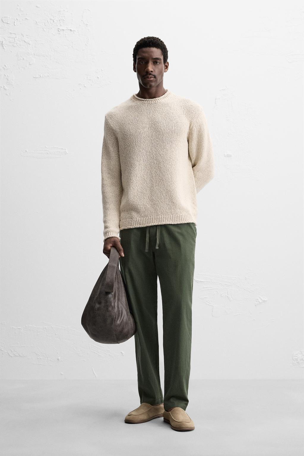 RELAXED FIT JOGGER WAIST TROUSERS - Zara фото 3