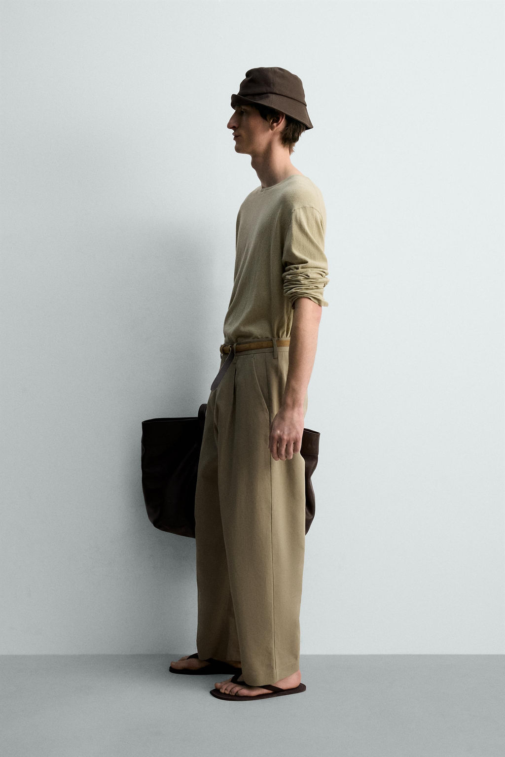 JERSEY LIGERO ALGOD?N - LINO LIMITED EDITION / Verde Salvia - Zara фото 4