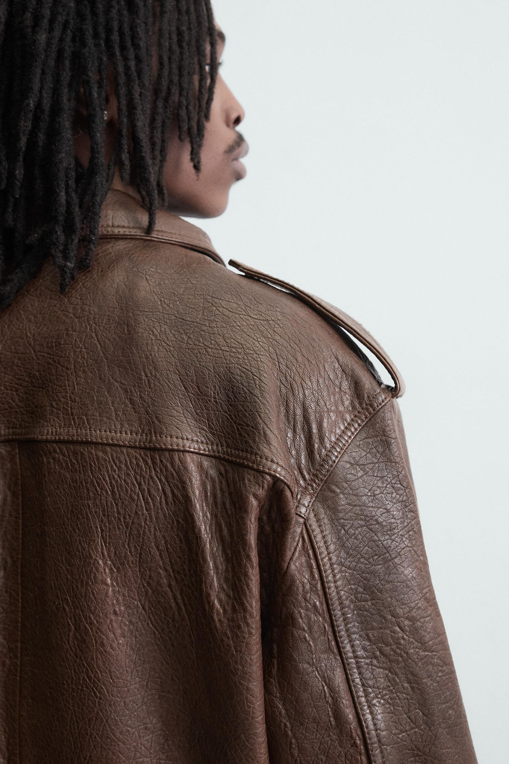 OVERSIZE LEATHER BIKER JACKET - Zara фото 14