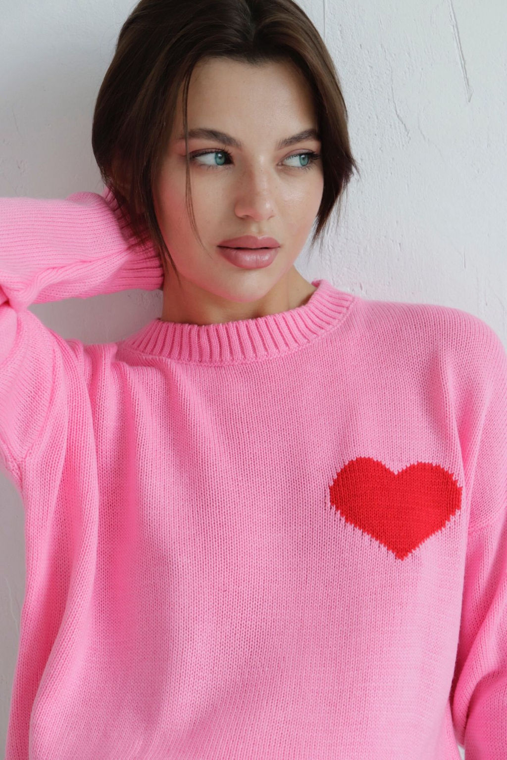 Джемпер Сердце розовый из хлопка - Martichelli фото 8