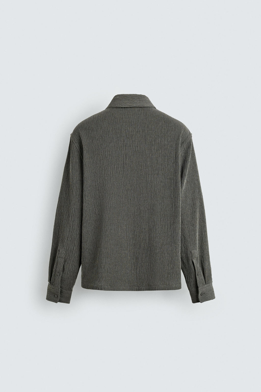 CAMISA RELAXED FIT TEXTURA IRREGULAR / Verde gris - Zara фото 8