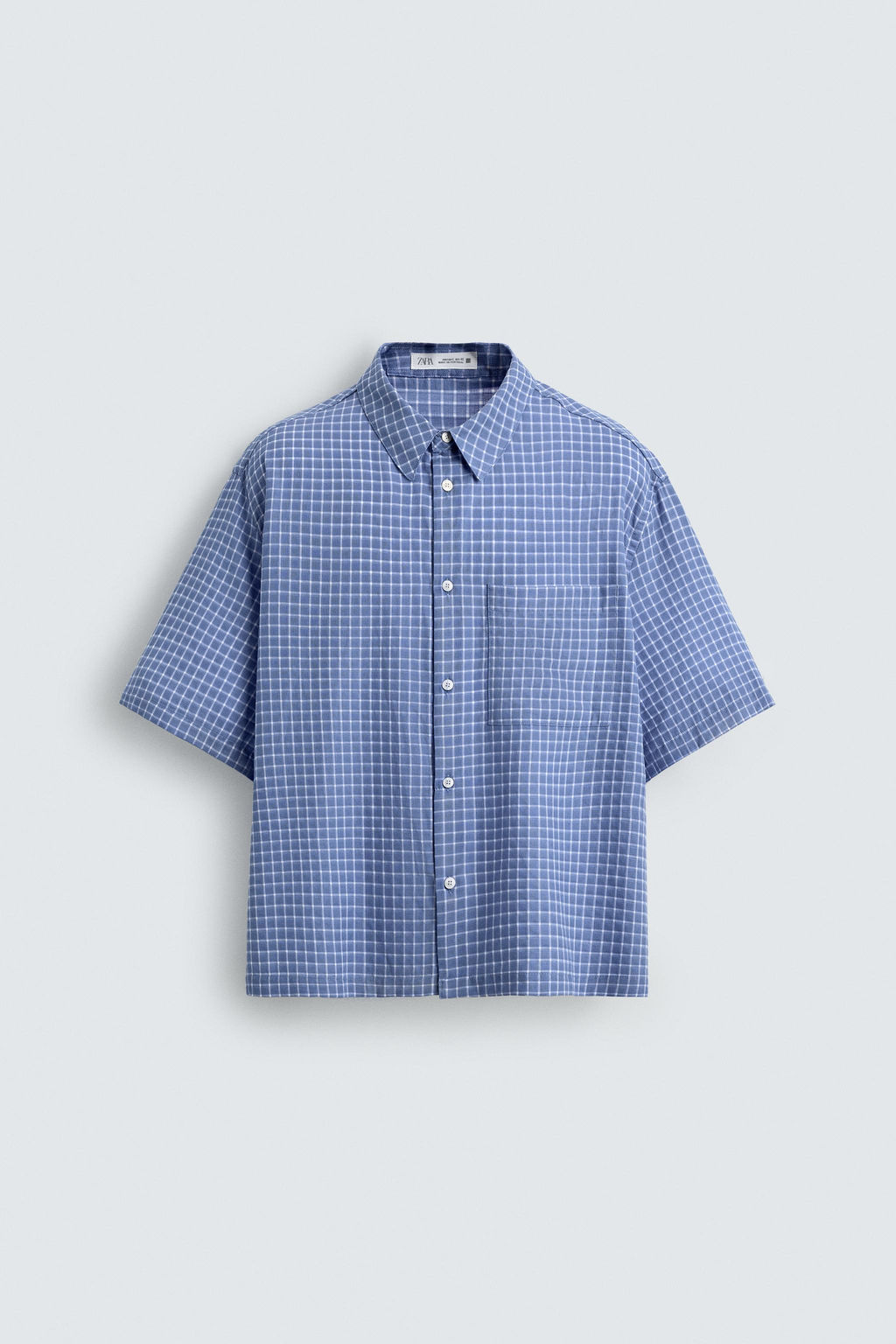 BOXY FIT CHECK SHIRT - Zara фото 7