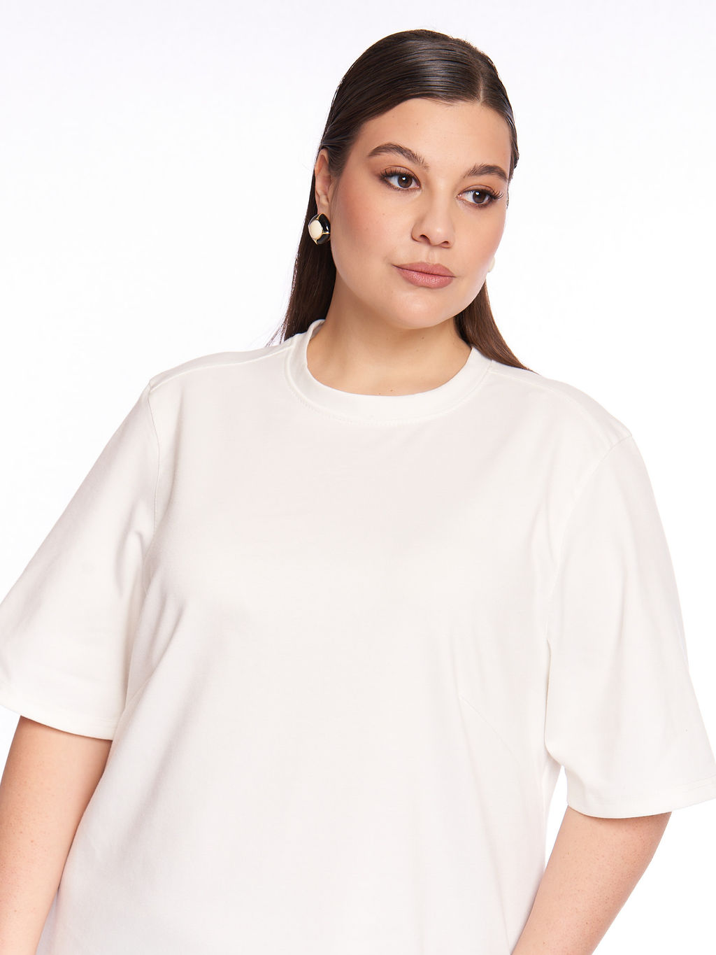 Платье из плотного трикотажа PP51506WHT04