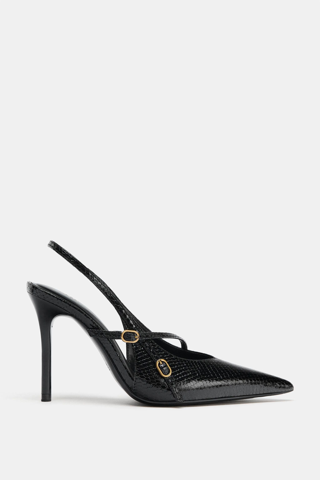HIGH-HEEL SHOES WITH STRAPS AND BUCKLES - Zara фото 6