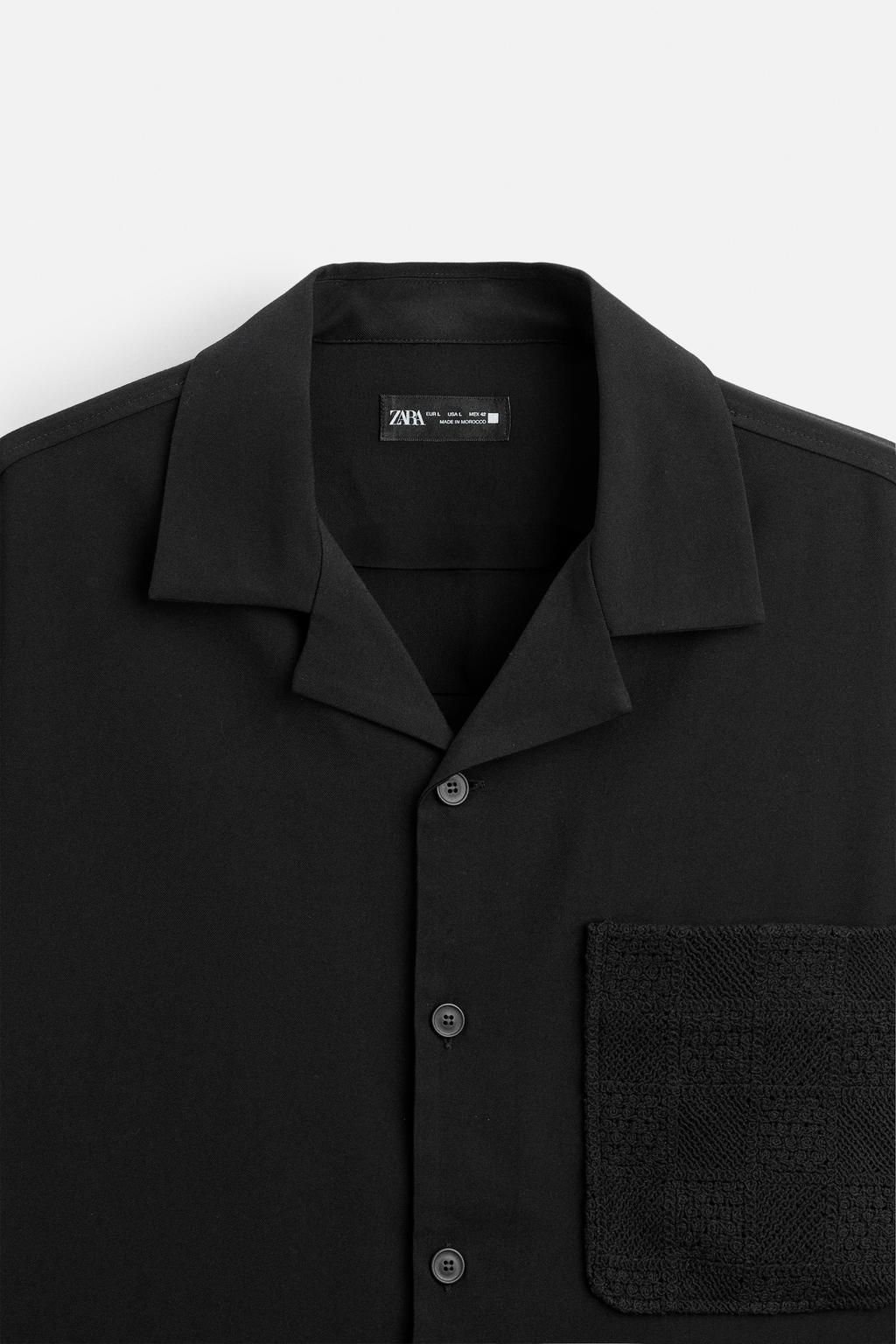 CROCHET POCKET SHIRT - Zara фото 8