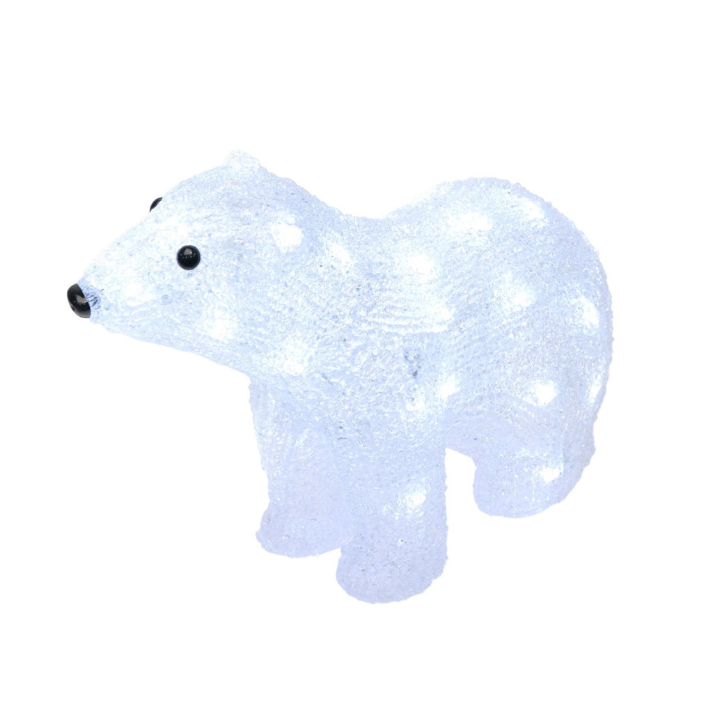 ULD-M3125-040/STA WHITE IP20 WHITE BEAR-4 Фигура светодиодная Белый медведь-4, 32*25см, 40 светодиодов. Белый свет. Провод прозрачный. TM Uniel