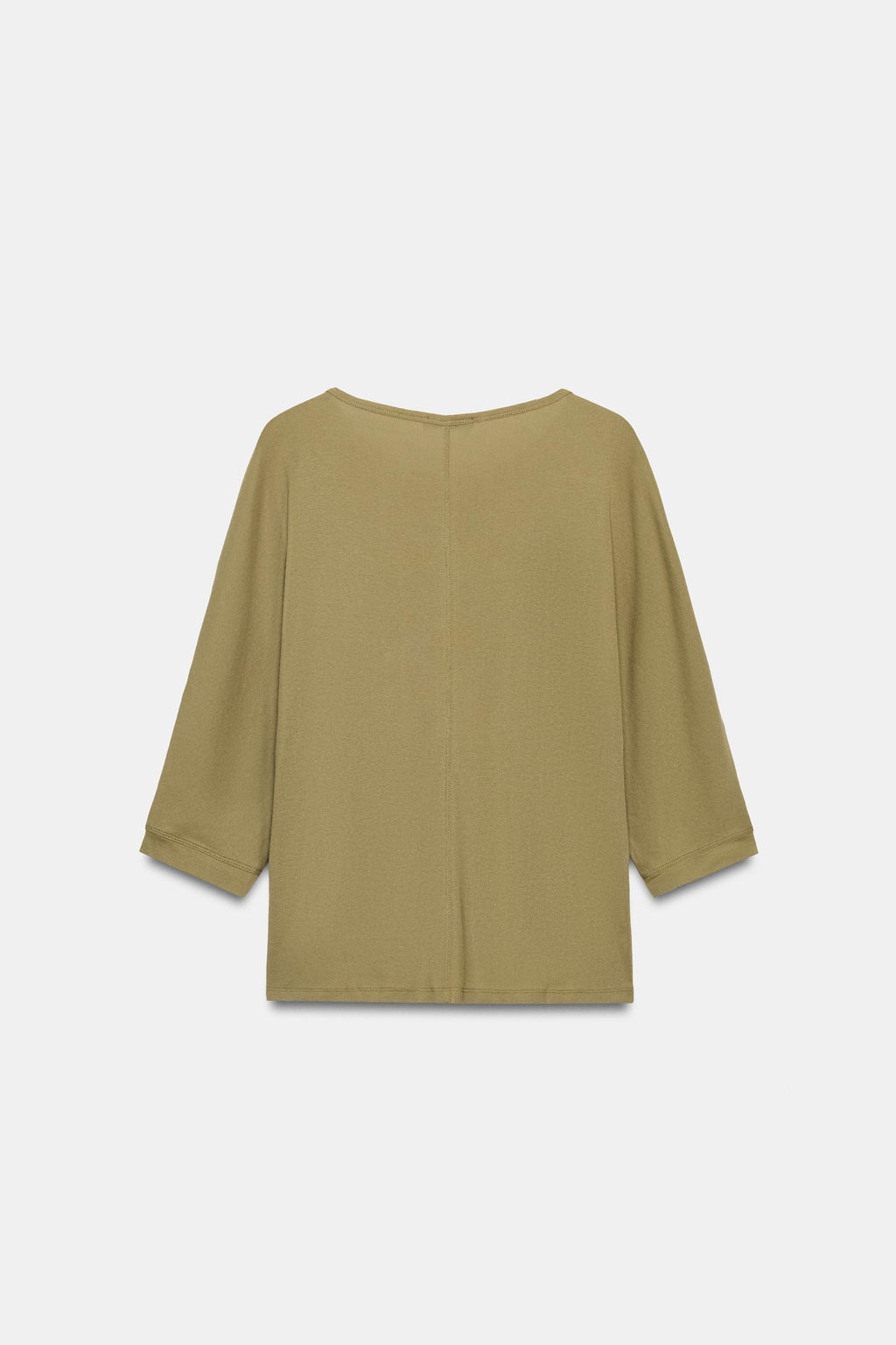 CAMISETA CUELLO PANADERO ALGOD?N / Khaki