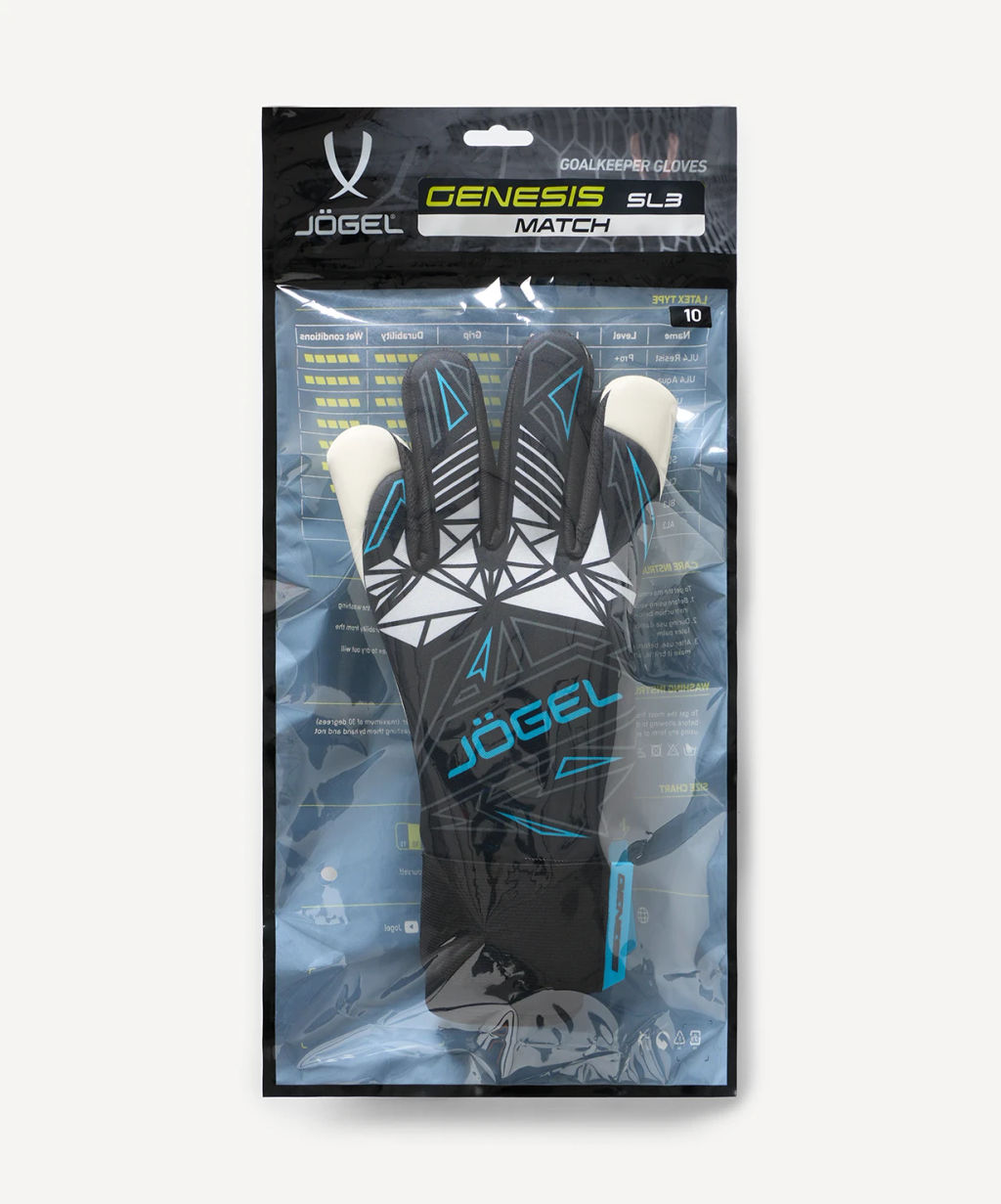 Перчатки вратарские JOGEL Genesis SL3 Negative hybrid, черный фото 8