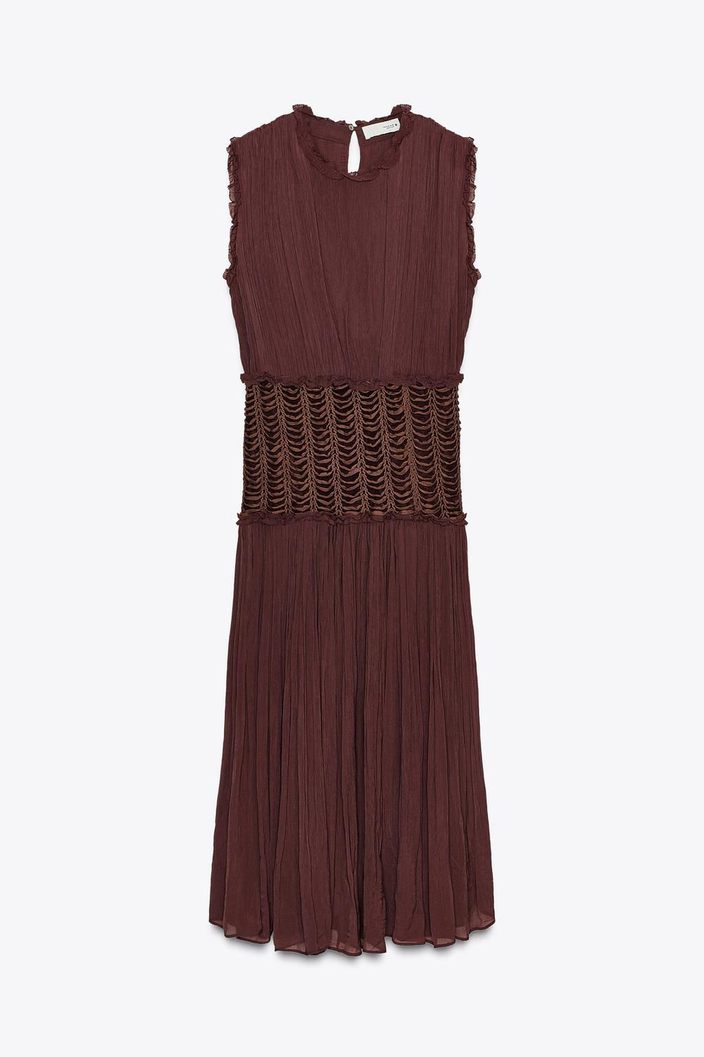 ZW COLLECTION EMBROIDERED WAIST DRESS - Zara фото 6