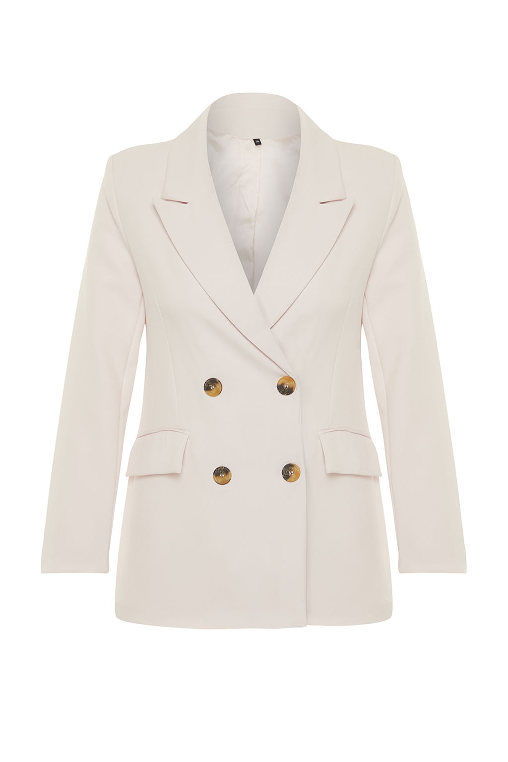 TRENDYOLMILLA Siyah Oversize Astarl? Kruvaze Kapama Dokuma Blazer Ceket TWOAW21CE0145  фото 31
