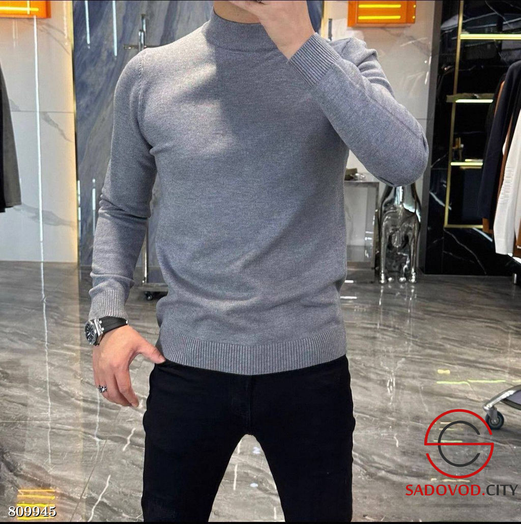 Мужская водолазка однотонная - Bruno фото 4