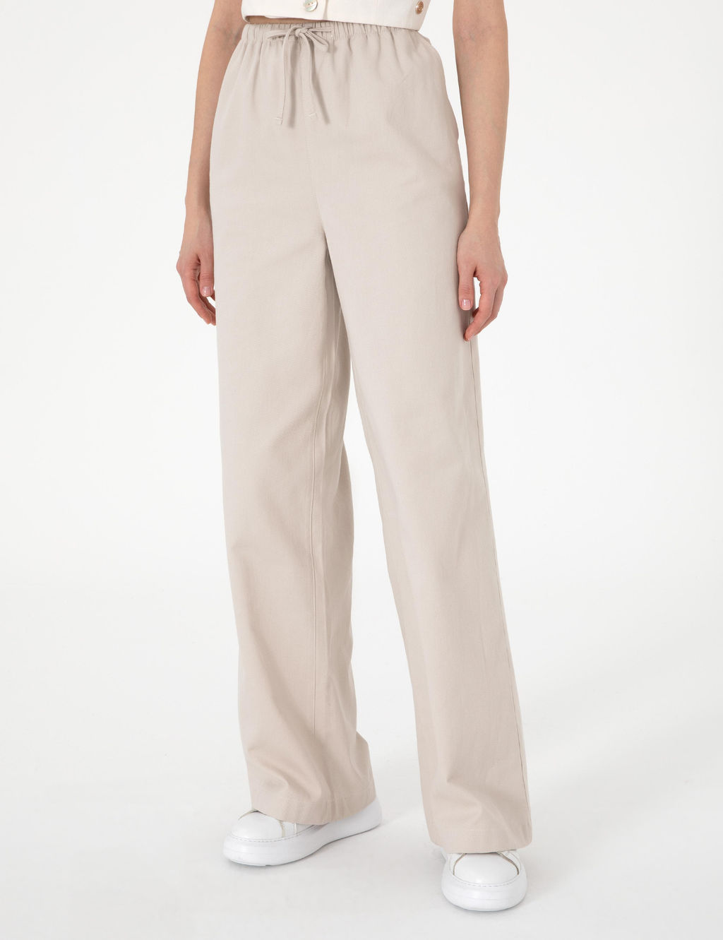 Bej Loose Fit Kanvas Pantolon - Pierre cardin фото 2