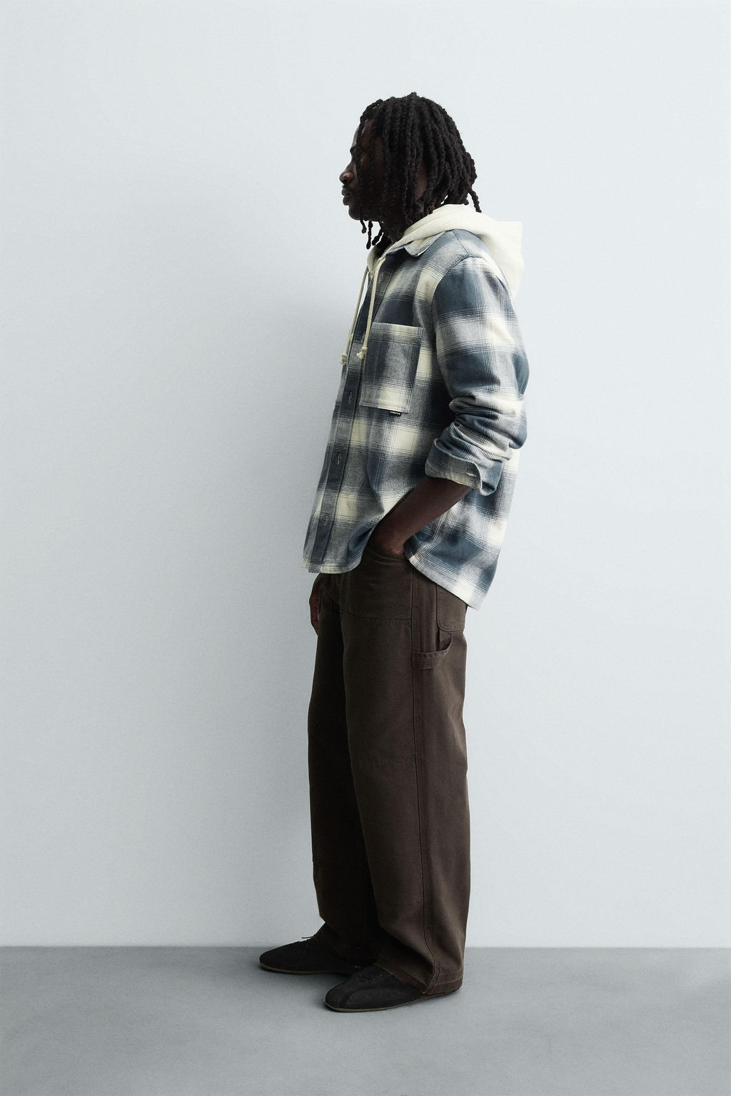 CHECK FLANNEL SHIRT - Zara фото 4