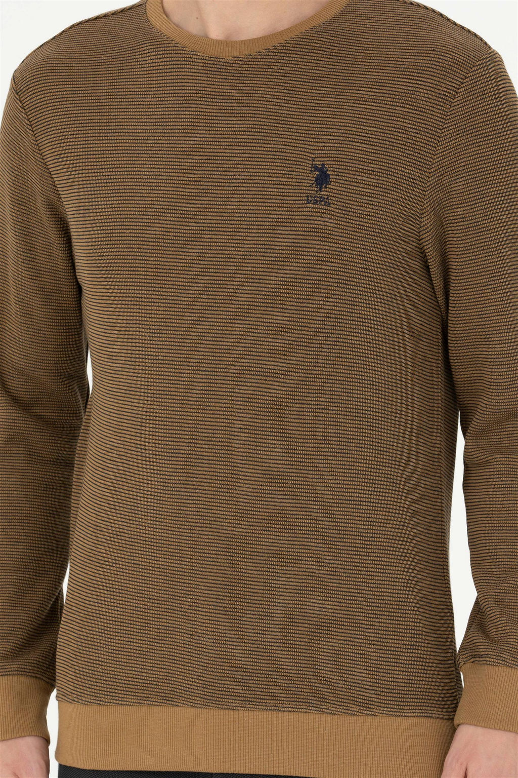 U. S. Polo Assn / Мужской свитшот светло-хаки - U.s. polo assn фото 6