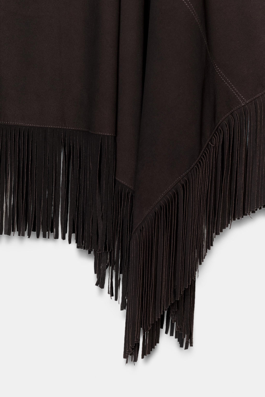 LEATHER FRINGE CAPE - Zara фото 10
