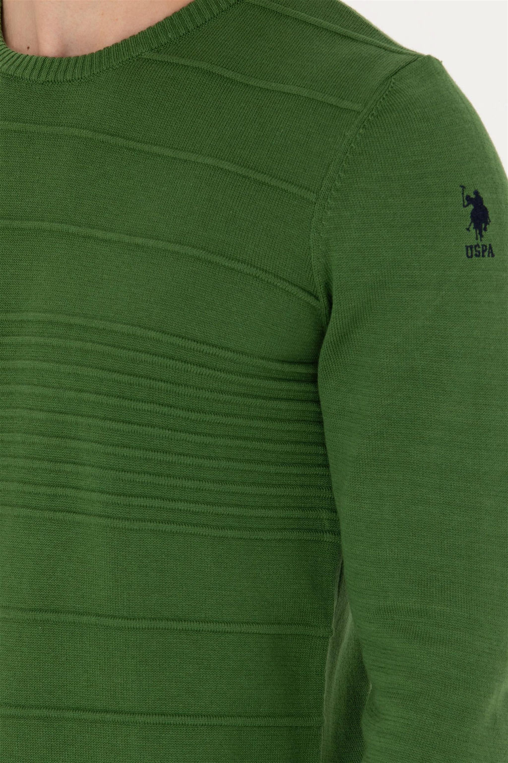 U. S. Polo Assn Мужской зеленый свитер - U.s. polo assn фото 7