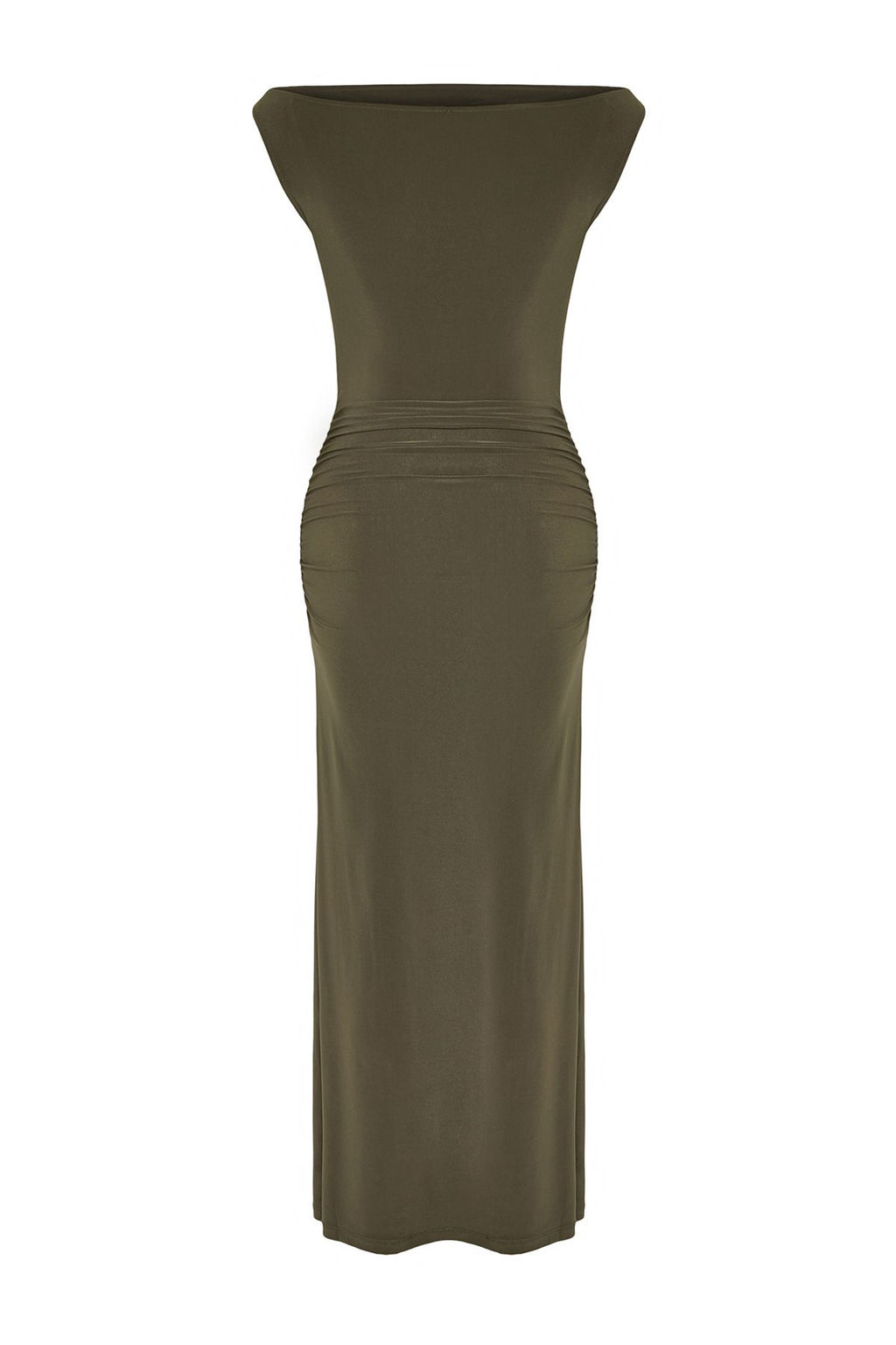 TRENDYOLMILLA Haki Vucuda Oturan Carmen Yaka Orme S?k Elbise TPRAW25EL00025 фото 10