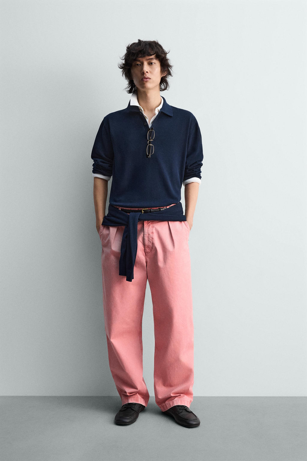 RELAXED FIT KNIT POLO SHIRT - Zara фото 9