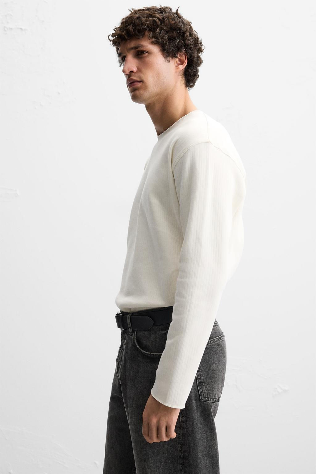 RIBBED TEXTURED T-SHIRT - Zara фото 5