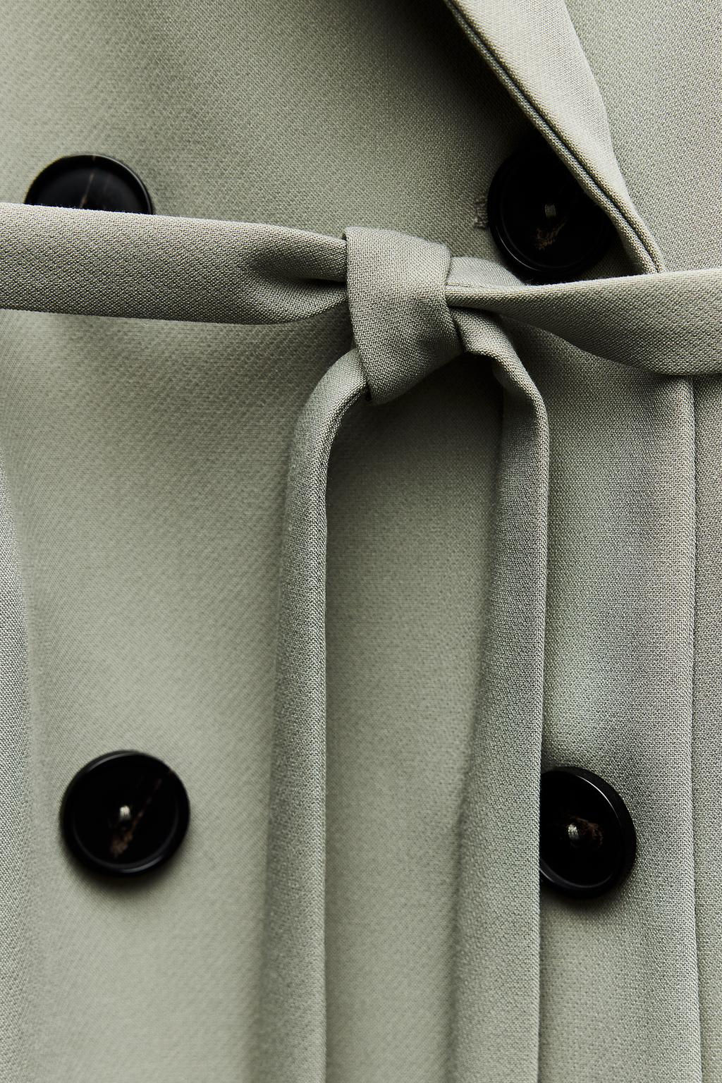 DOUBLE-BREASTED BLAZER WITH BELT - Zara фото 7