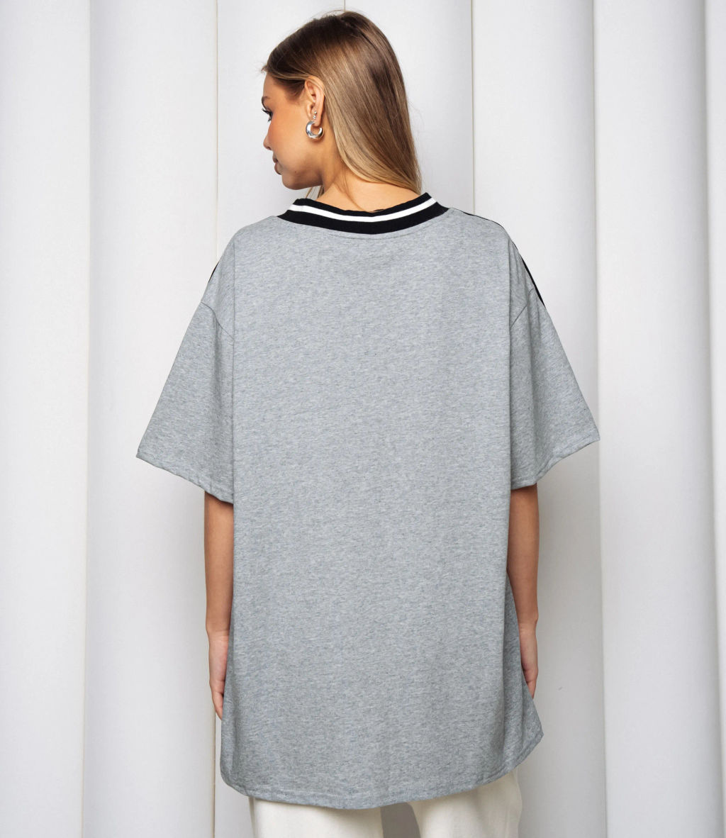 Футболка #КТ1715, серый меланж - Dommod фото 3