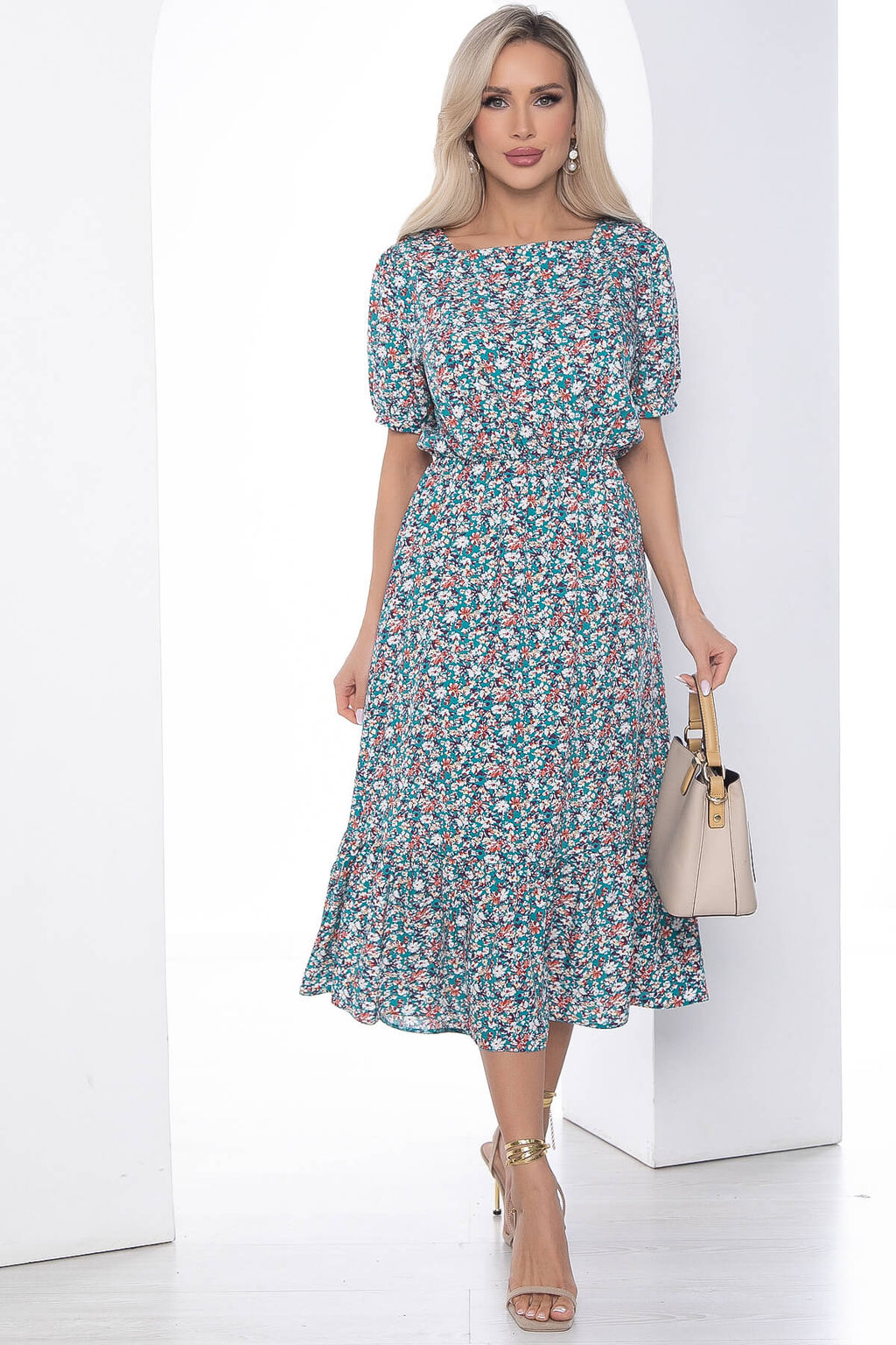 Платье Эпоха моды изумрудное П10143 - Lt collection фото 7