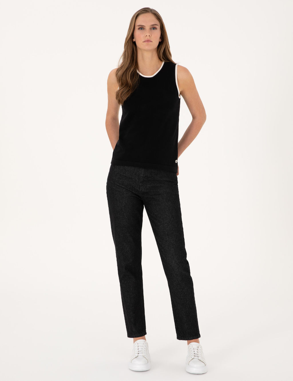 Siyah Slim Fit Kazak