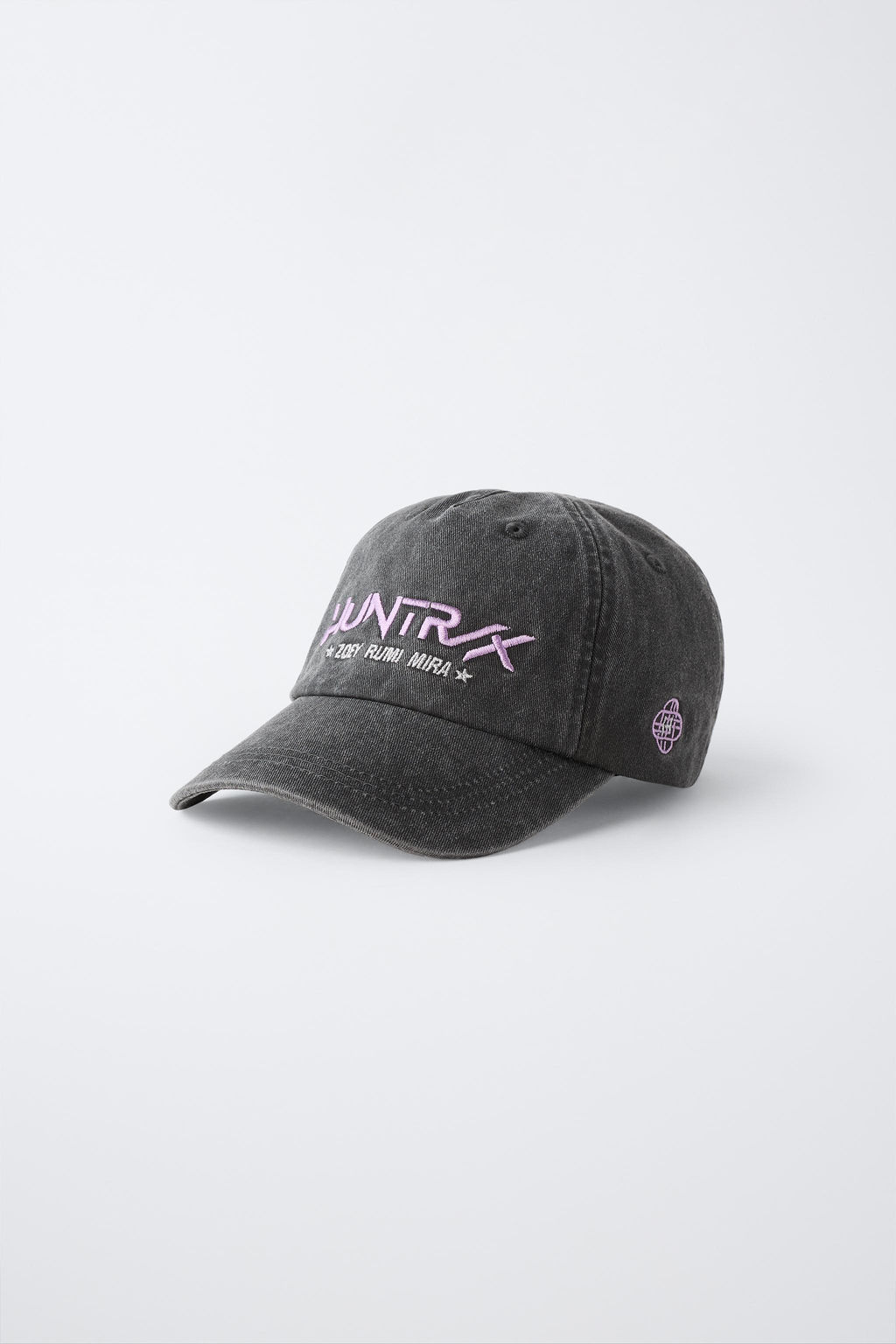 GORRA EFECTO LAVADO KPOP DEMON HUNTERS NETFLIX / Gris antracita