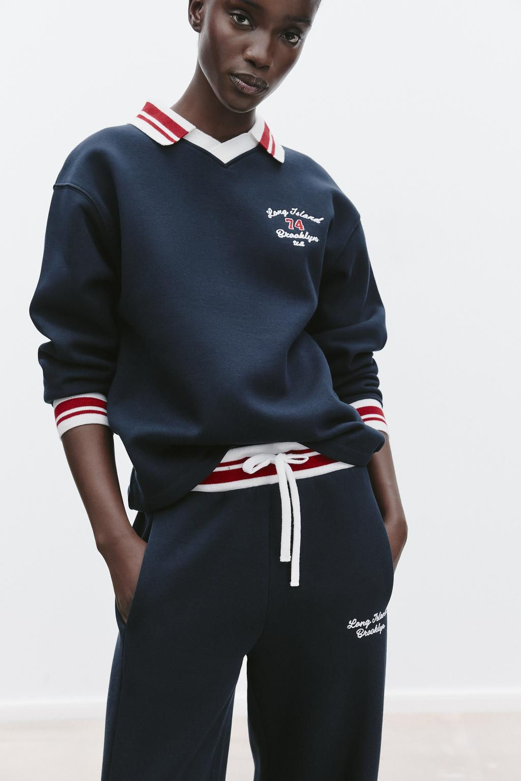 EMBROIDERED POLO SWEATSHIRT - Zara фото 3