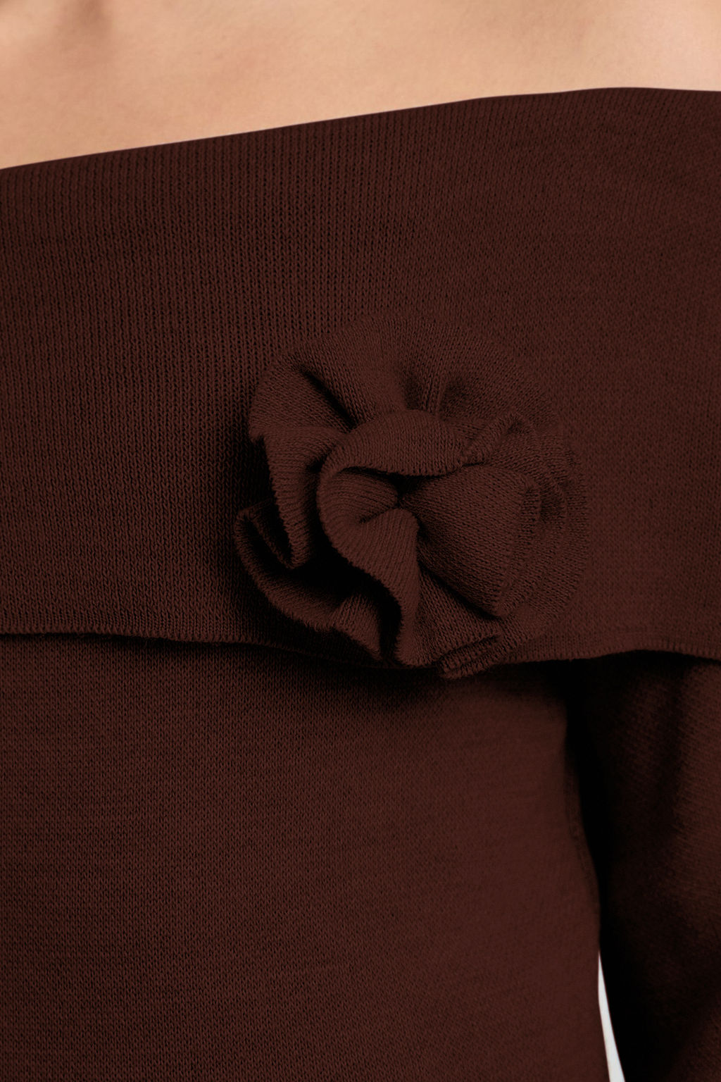 Bordo Gul Detayl? Carmen Yaka Triko Kazak TWOAW25KZ00373 - Trendyolmilla фото 20