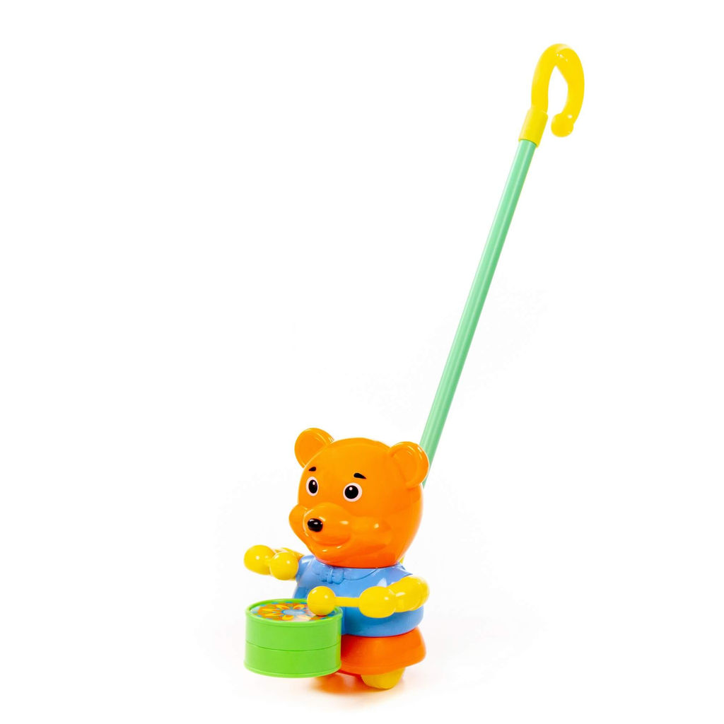 Каталка Медвежонок с ручкой - Полесье фото 2