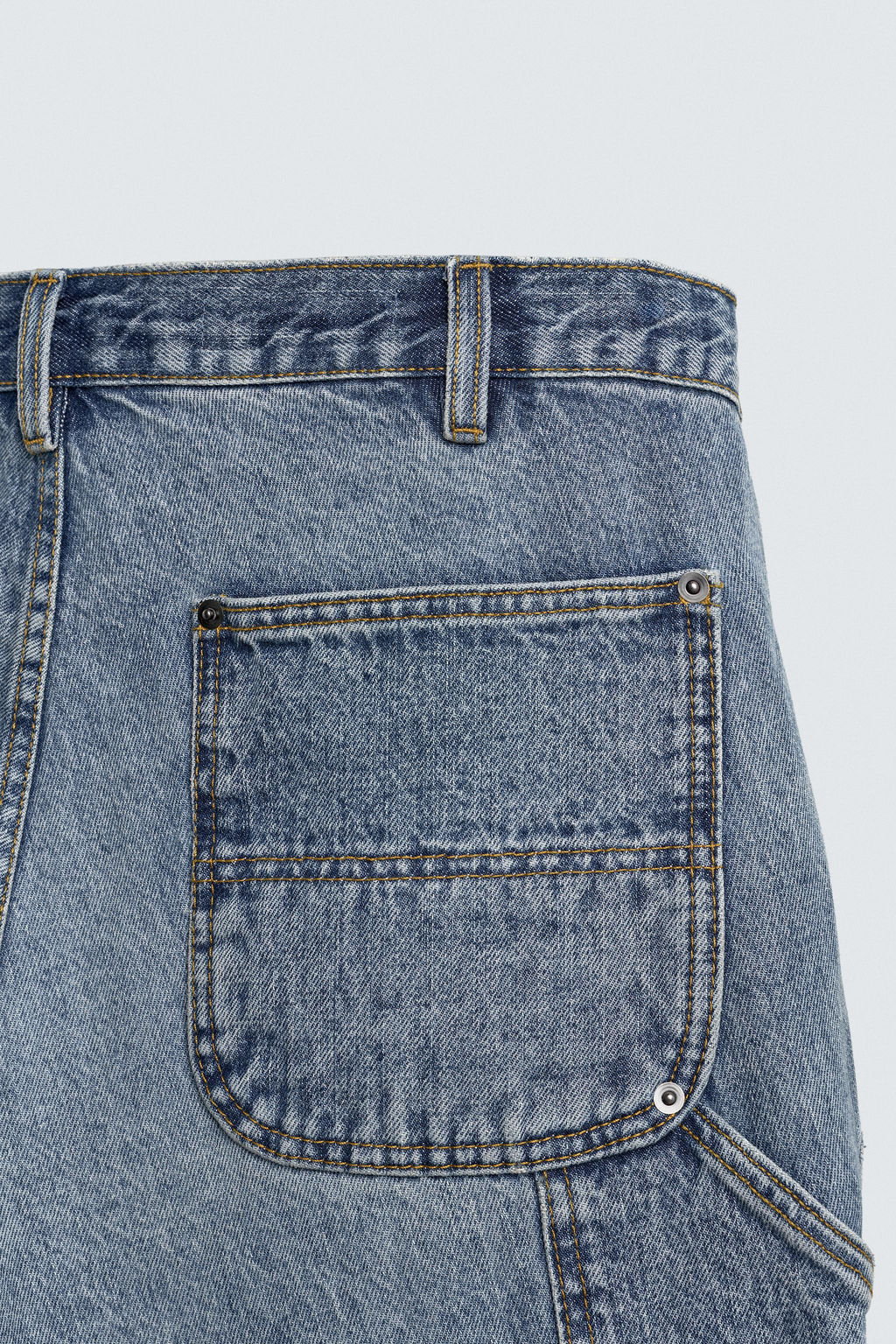 JEANS BOLSILLO CARPINTERO RELAXED FIT / Azul - Zara фото 11
