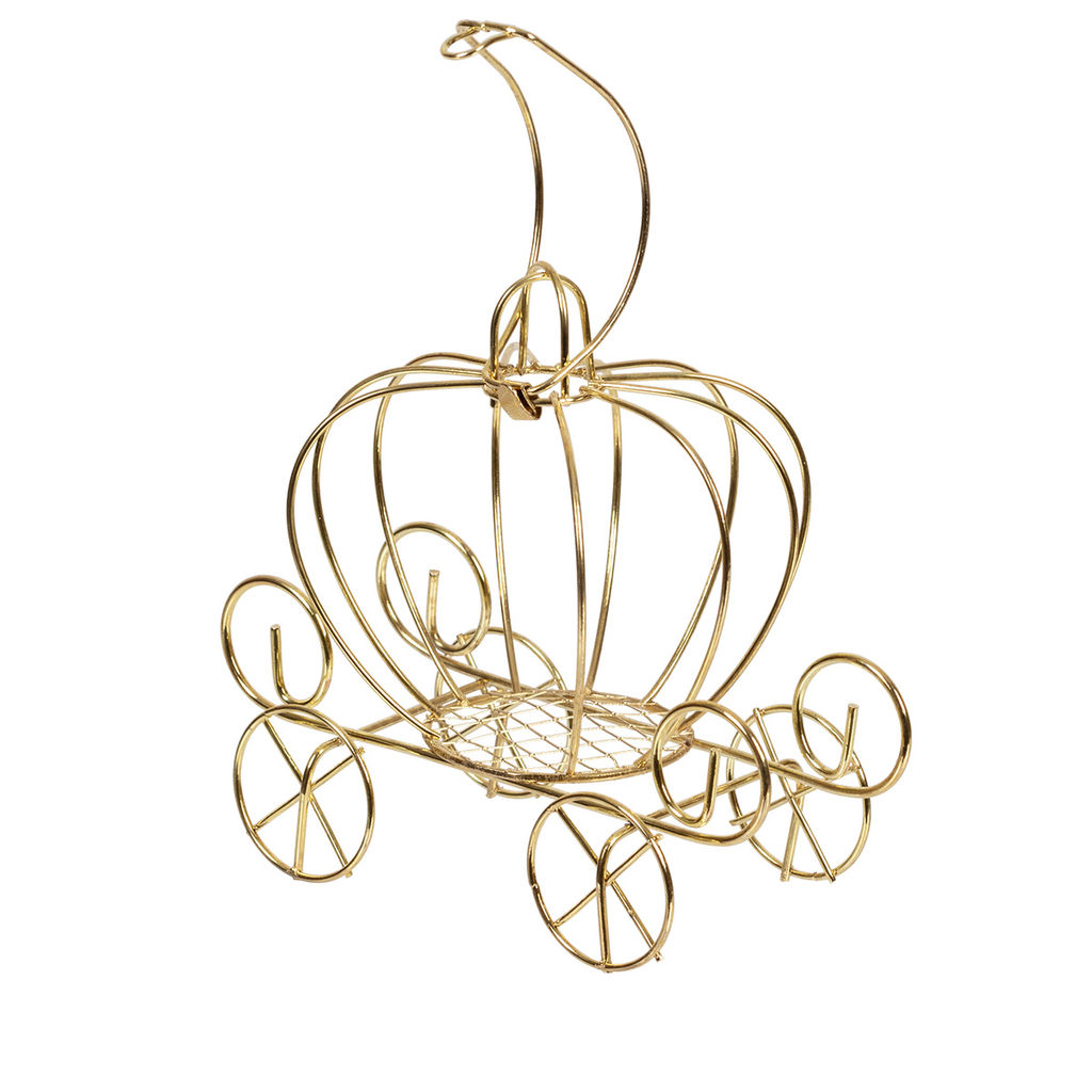 Миниатюра садовая Blumentag MET-405 Карета металл 11 х 12 см 01 Золотистый  фото 4