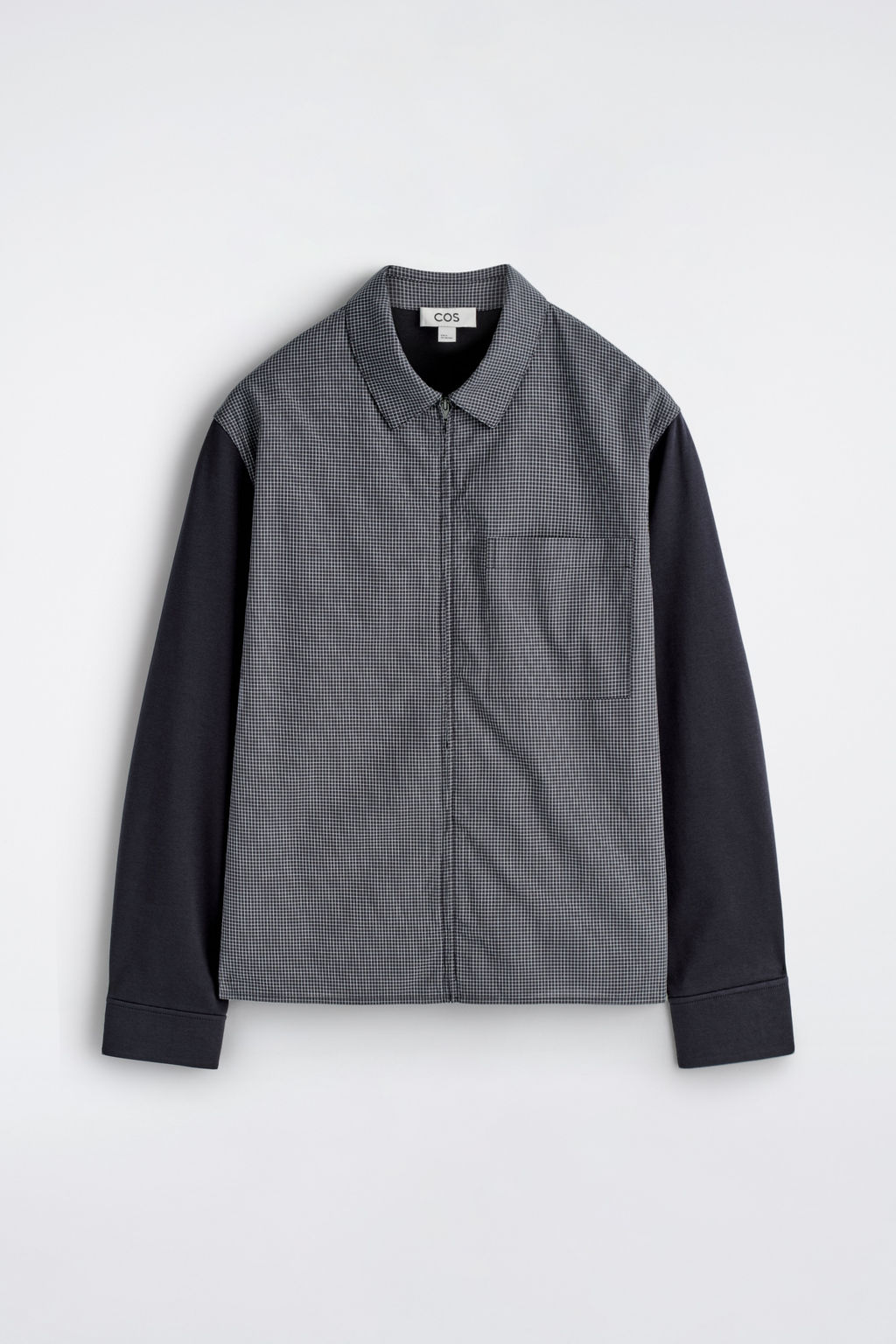 CHAQUETA HARRINGTON CON PANELES EN CONTRASTE