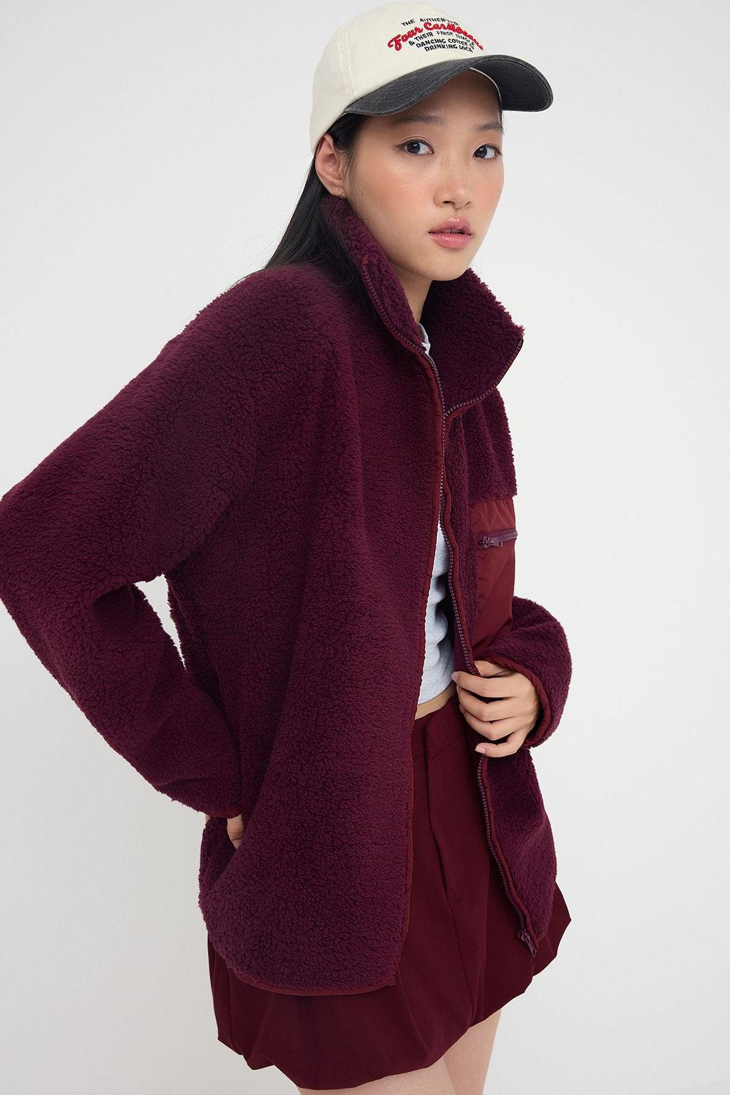 Winter Essentials Murdum Polar Fermuarl? Dik Yaka Cep Detayl? Orme Sweatshirt TWOAW24SW00071