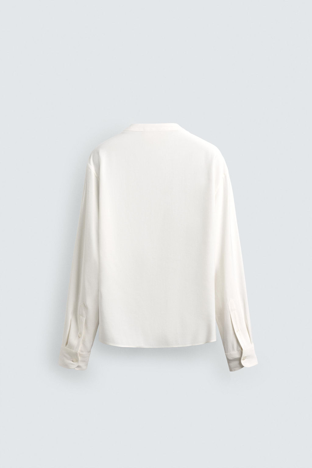 CAMISA FLUIDA CUELLO PICO / Blanco - Zara фото 8