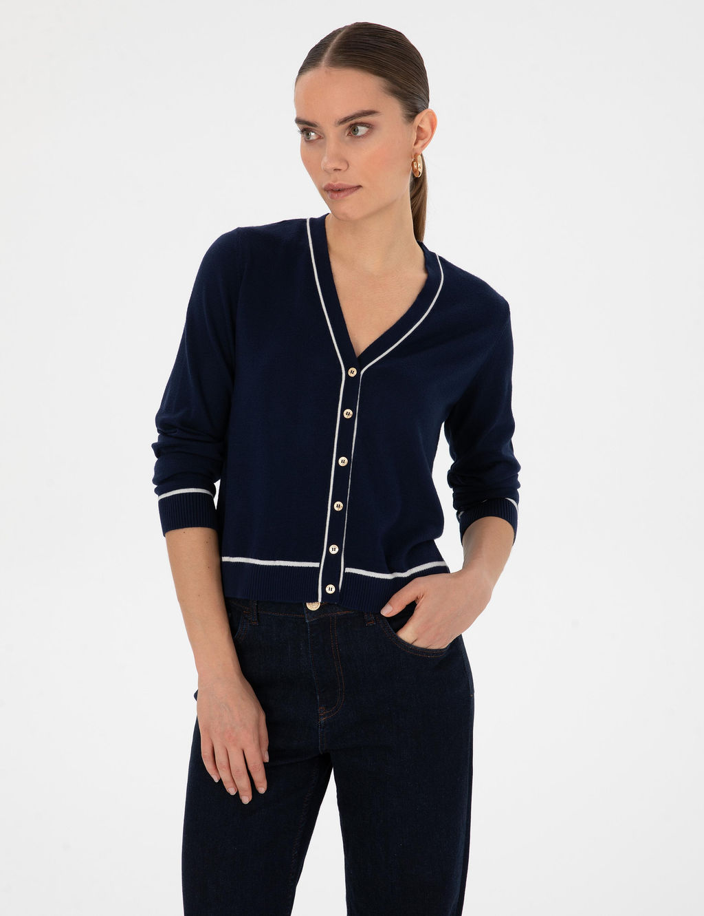 Lacivert Slim Fit Triko H_rka - Pierre cardin фото 3