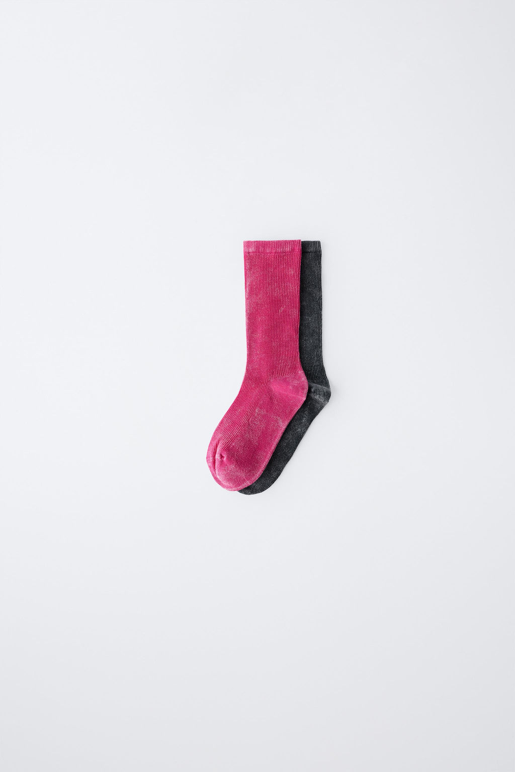 2-PACK OF LONG WASHED-EFFECT SOCKS