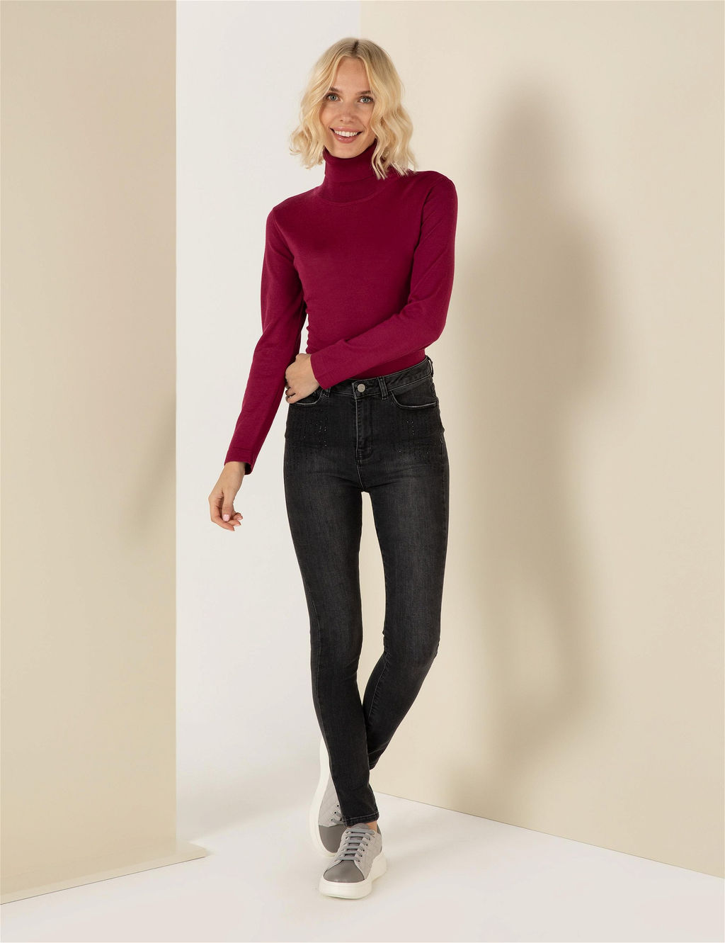 Antrasit Skinny Fit Jean Pantolon - Pierre cardin фото 3