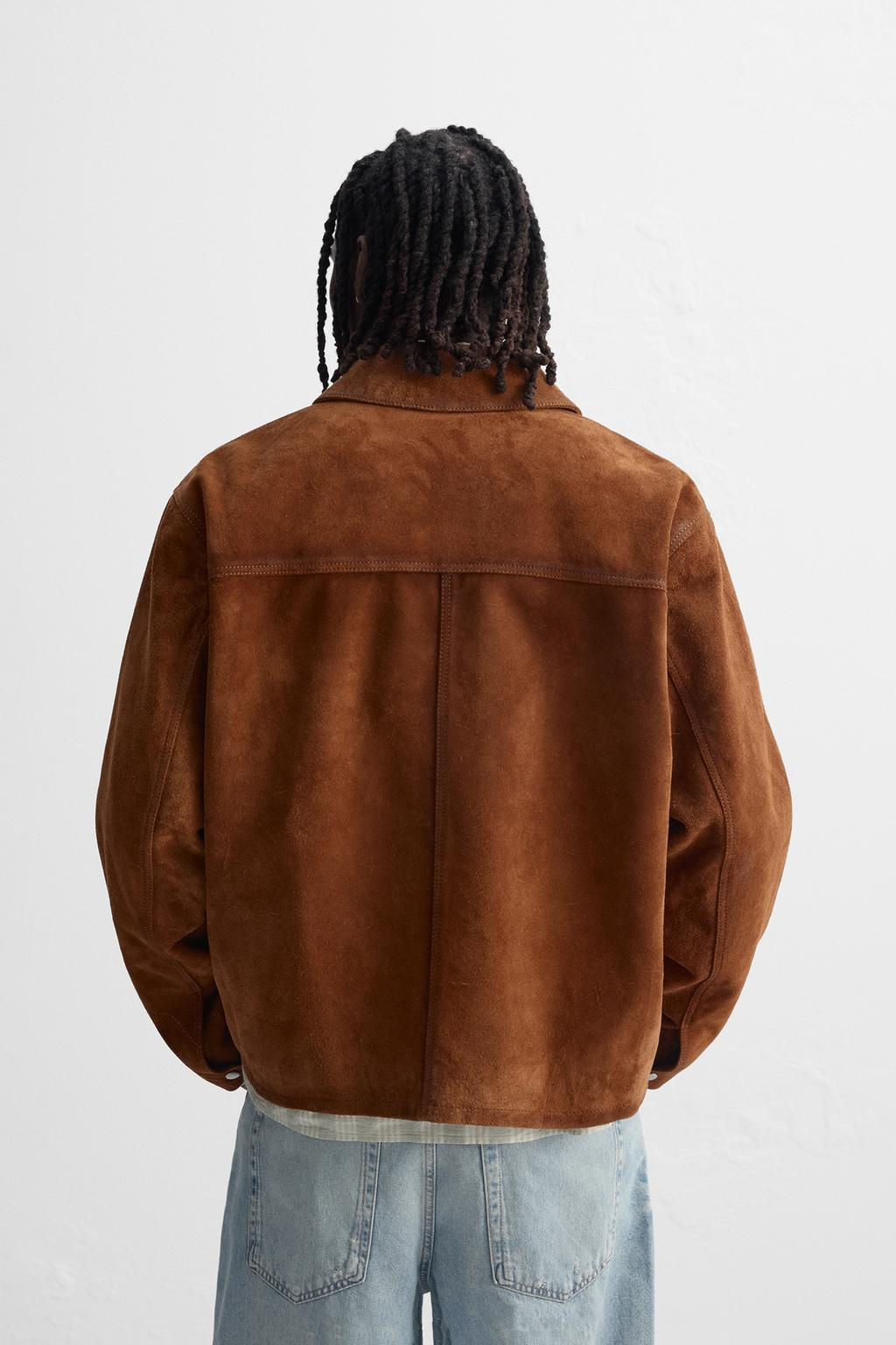 LEATHER JACKET WITH POCKETS - Zara фото 4