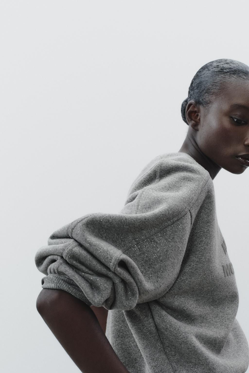 GLITTER SLOGAN SWEATSHIRT - Zara фото 4