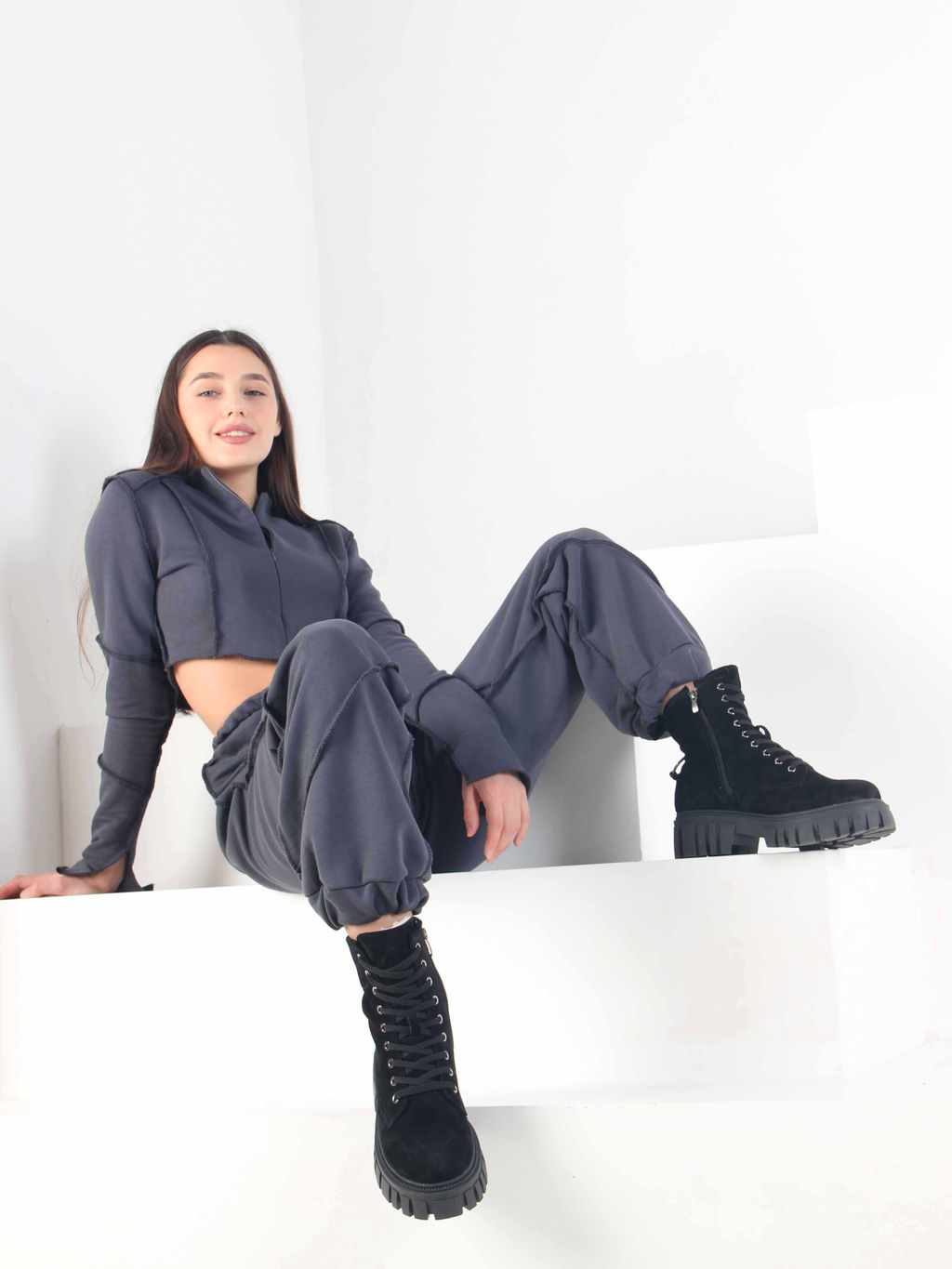 Ботинки EDART 329.21153 bl. черный замша/шерсть - Ed'art фото 5