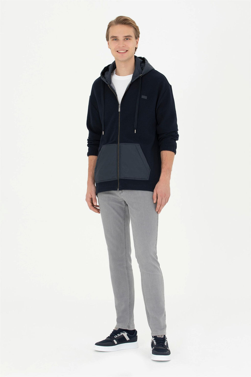 Мужской темно-синий вязаный кардиган - U.s. polo assn фото 4