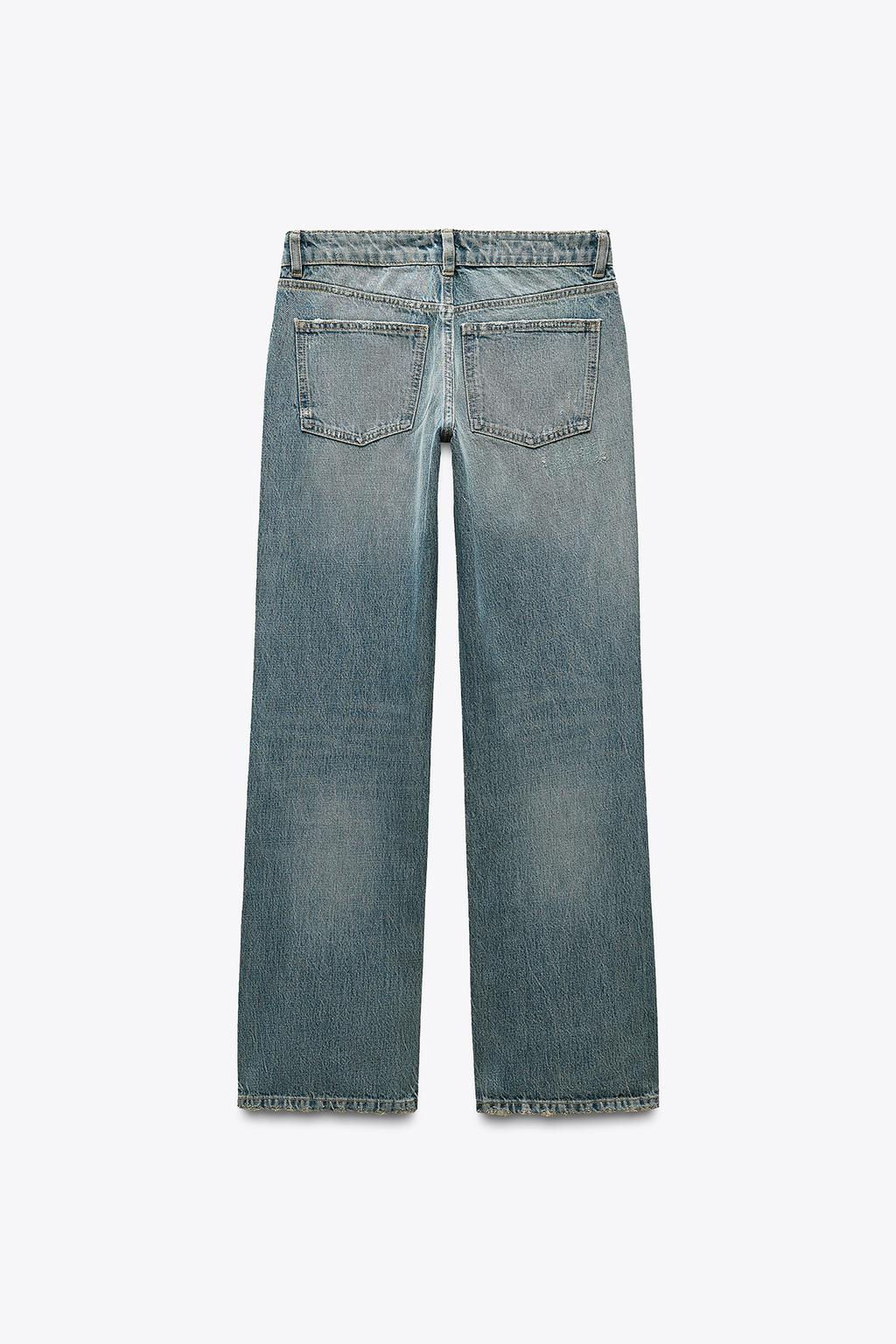 TRF WIDE-LEG LOW-RISE JEANS - Zara фото 25